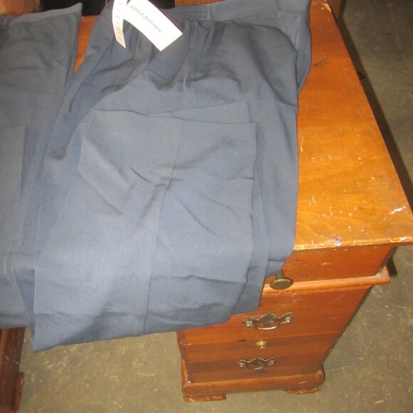 ALFRED DUNNER WOMENS DRESS SLACKS BLUE ELASTIC WAIST PRICE IS EACH $15 - Picture 2 of 4